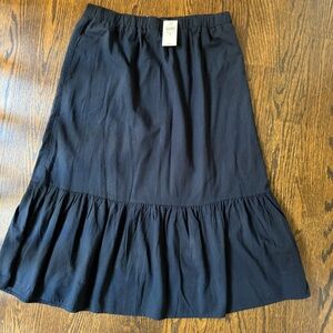 J. Jill Navy A-Line Skirt NWT